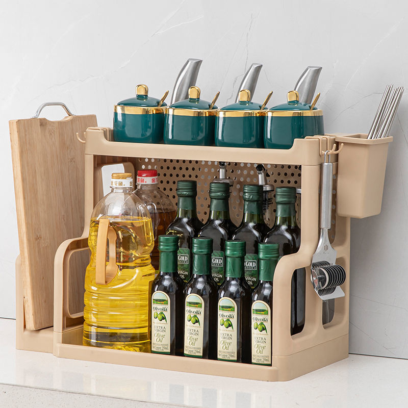 料架塑料厨房置物架调味调味料用品刀架台面油盐酱醋厨房置物架