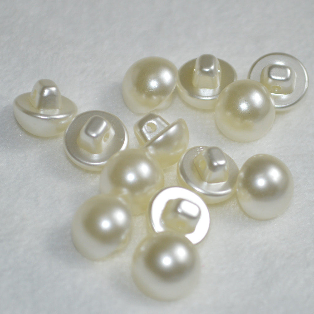 1cm珍珠扣圆白蘑菇扣香风女衬衣毛衣雪纺连衣裙领子小纽扣包邮 - h s