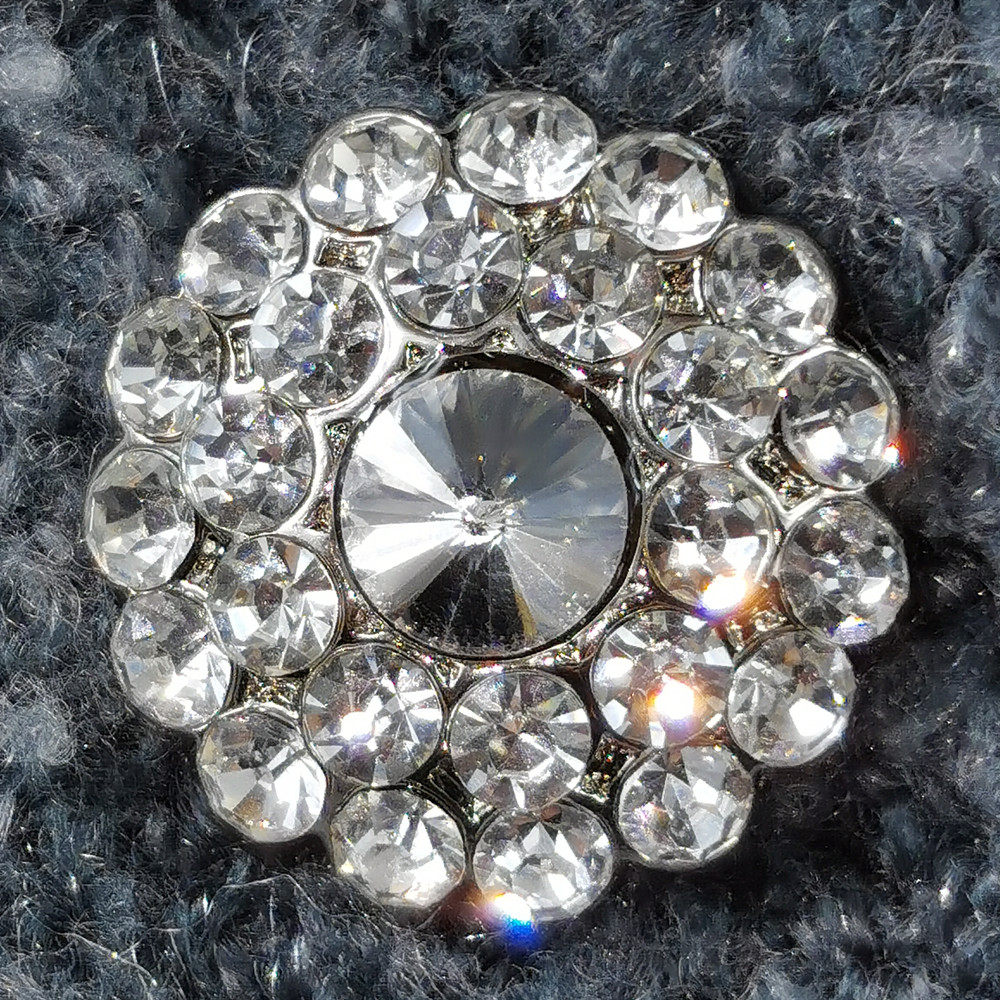 水钻闪亮玻璃水晶扣子复古满钻手缝扣西服外套纽扣