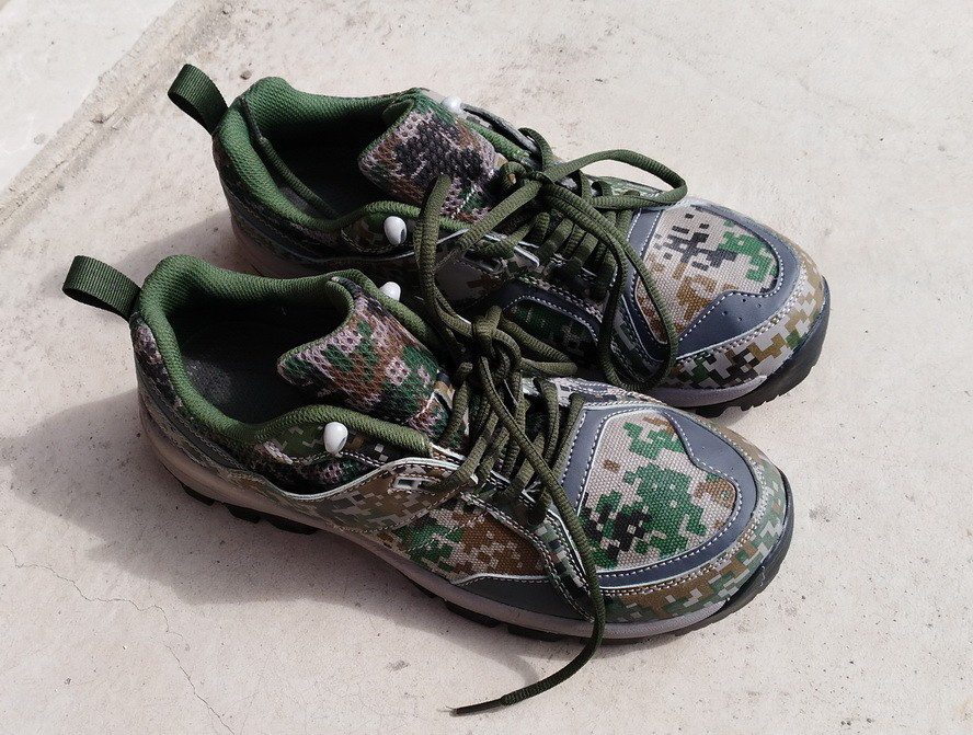 3514队训练鞋 运动鞋 迷彩作训鞋 跑步轻便运动鞋军训迷彩网面慢
