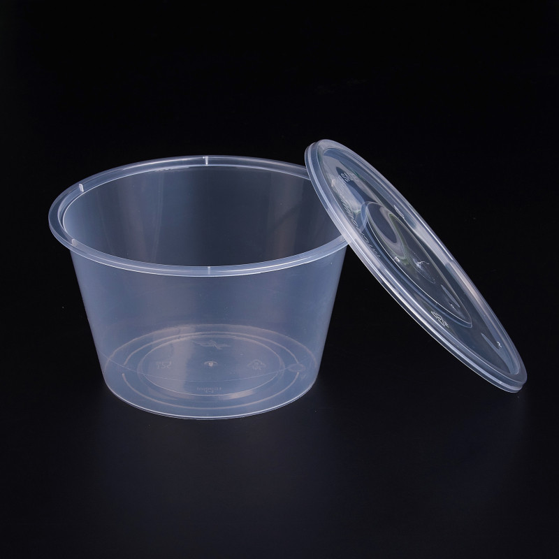 一次性餐盒直桶圆1000ml搭配外卖汤面打包透明带盖一次性餐盒