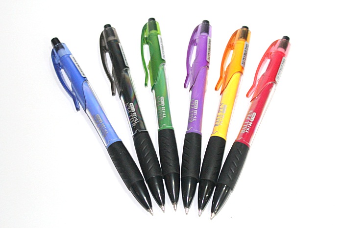 圆珠笔天骄ty135胶套按动跳动油笔广告笔办公圆珠笔