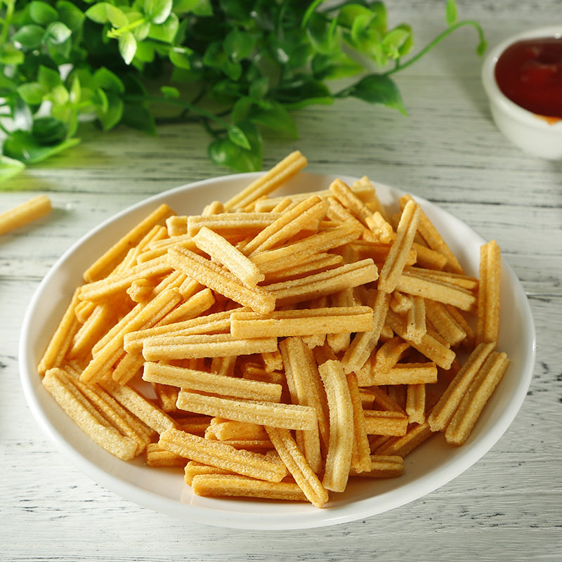散装沙拉薯条豆条薯片膨化食品休闲零食膨化食品
