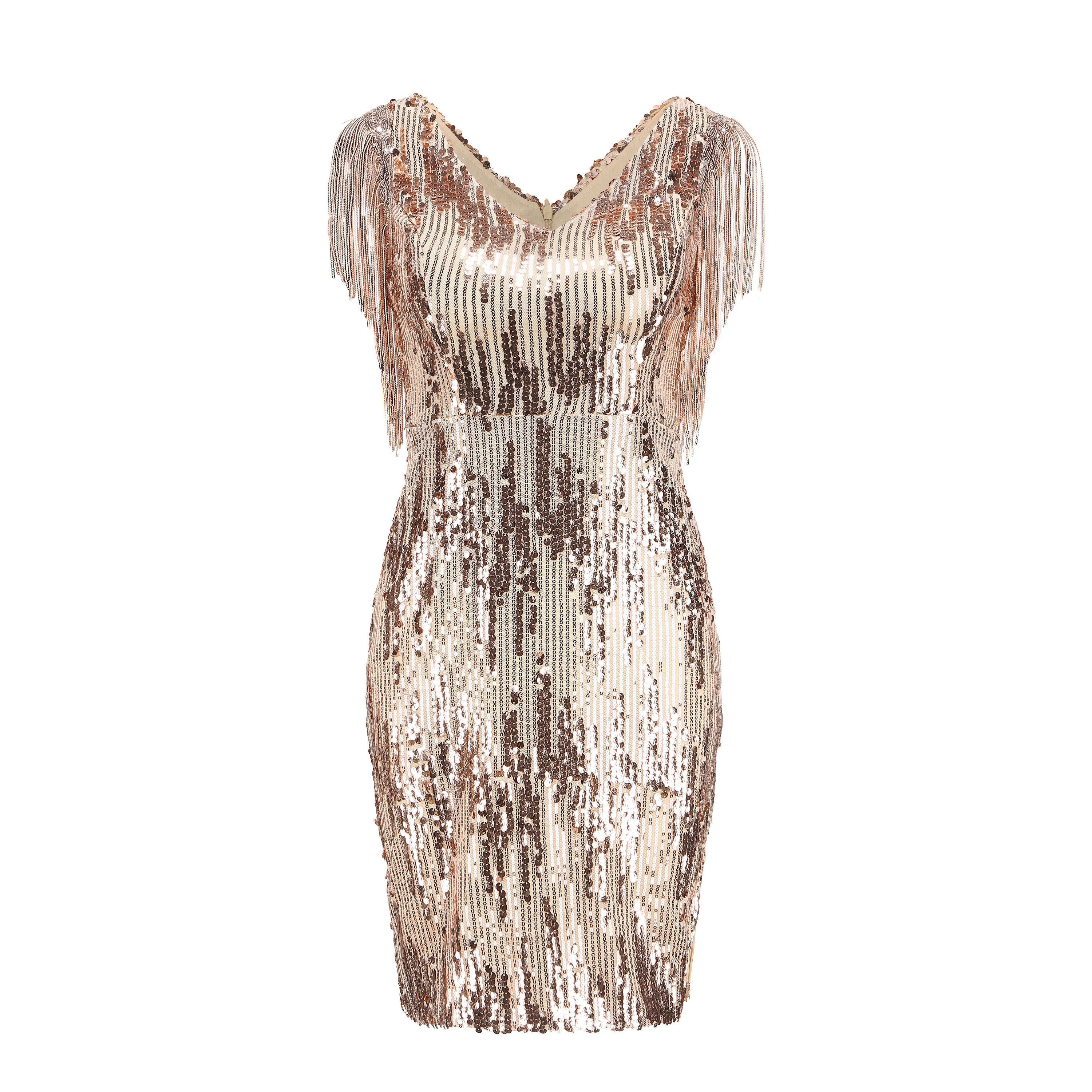 宴会小礼礼服名媛性感小个子流苏主持晚礼服气质礼服