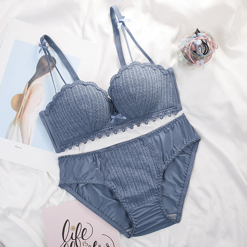 套装性感半杯学生内衣女士钢圈胸罩文胸