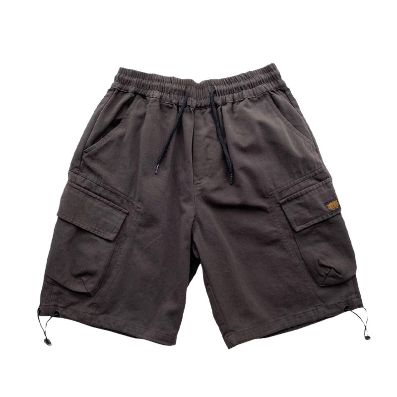 2020夏季新品抽绳潮牌工装五分裤 美式休闲侧兜直筒薄款男士短裤