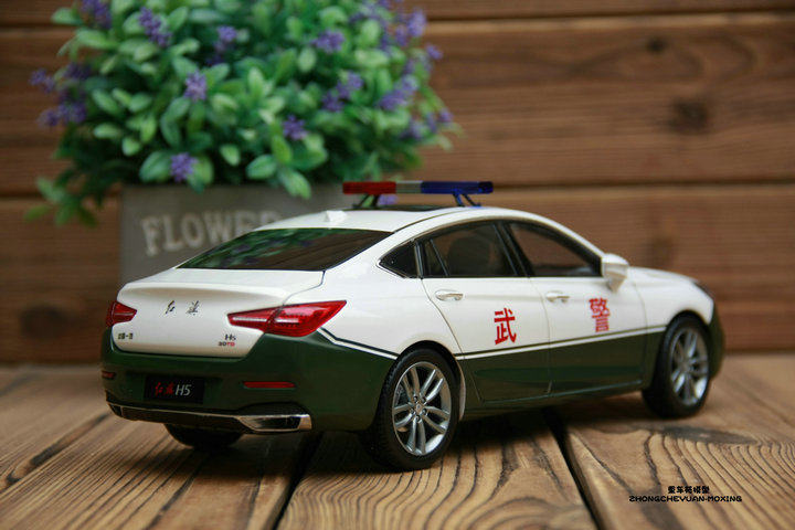 世纪龙h5模型警车汽车模型仿真合金武警原厂红旗车模