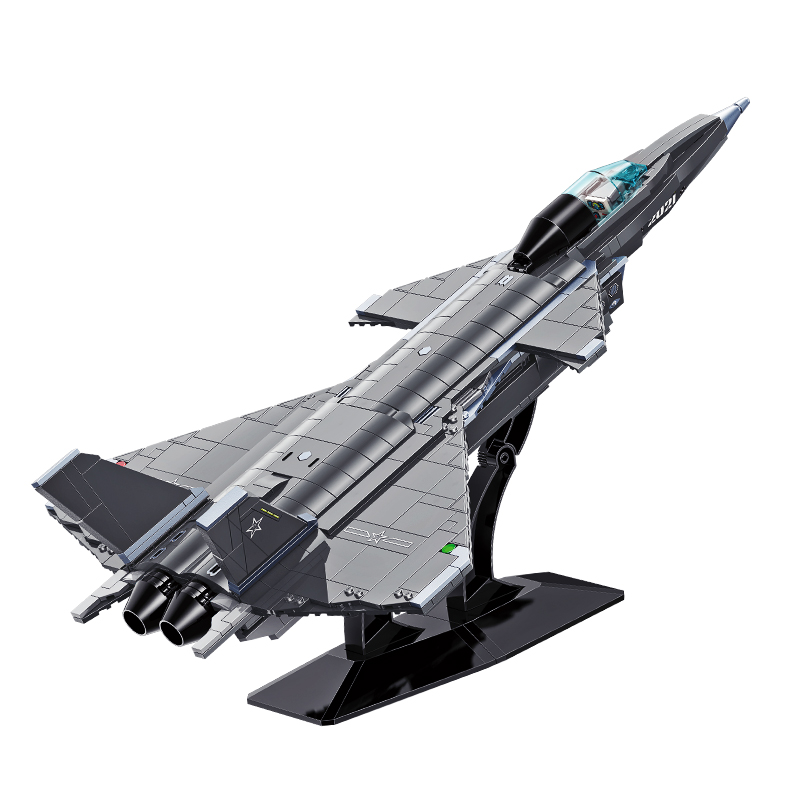 中国积木飞机重型战斗机拼装模型男孩子高难度大型塑料积木