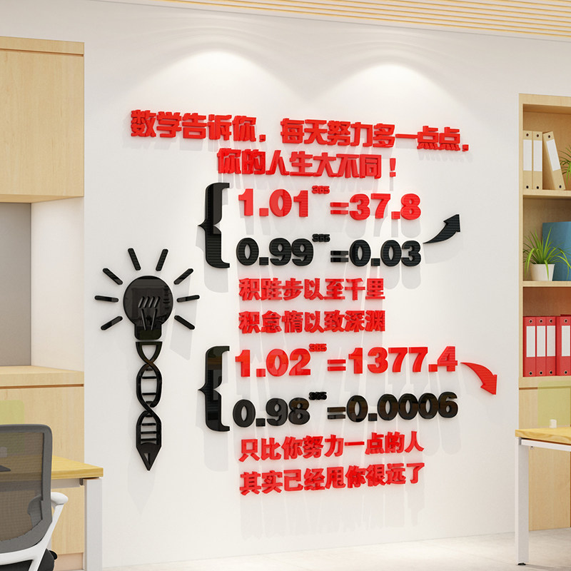 数学公式墙贴励志文字标语高三教室布置装饰班级文化墙办公室贴纸