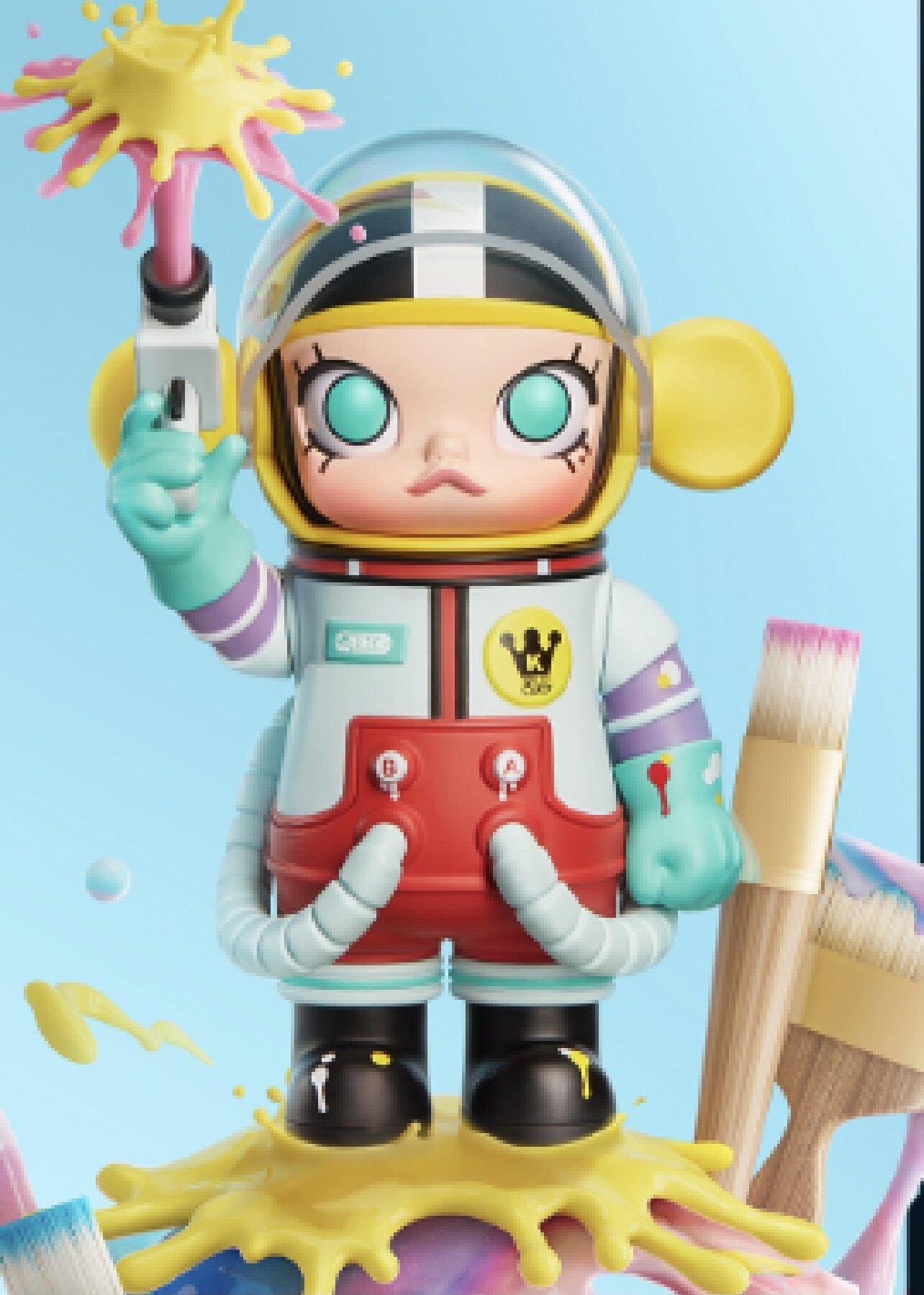 系列现货泡泡玛特mega珍藏spacemolly潮玩盲盒摆件潮玩盲盒