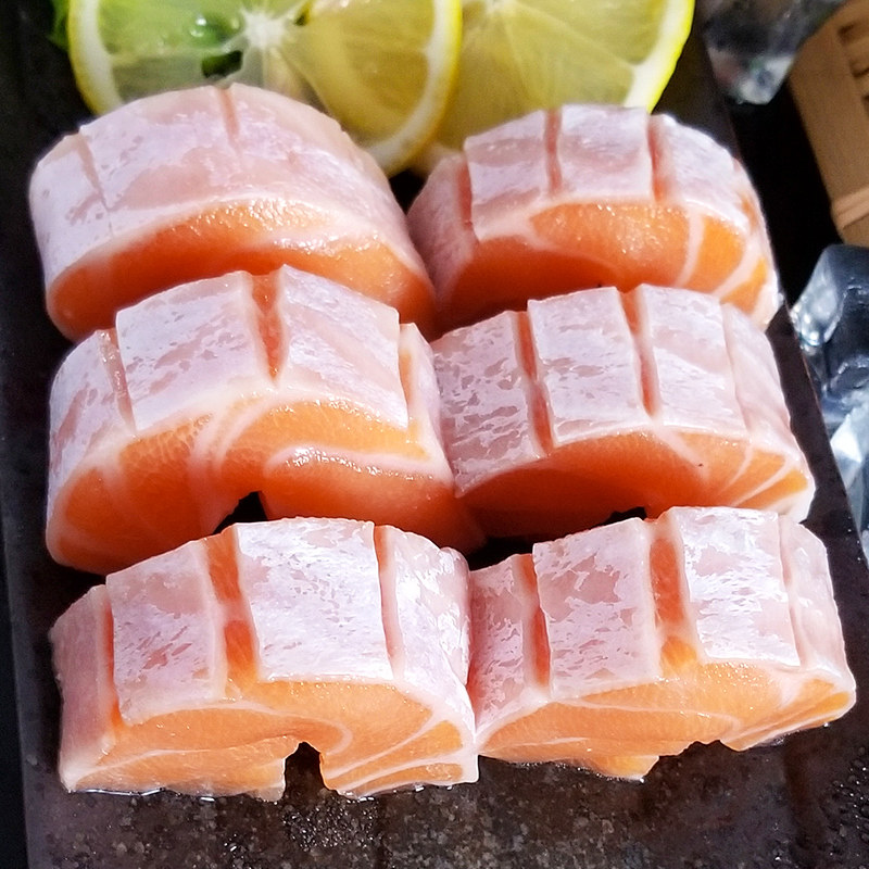 三顿饭三文鱼鱼腩刺身250g生鱼片冰鲜三文鱼鱼腩寿司新鲜日料