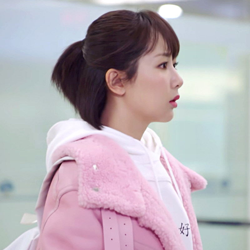 气质高贵佟年杨紫同款衣服粉色羊羔毛绒短外套短外套