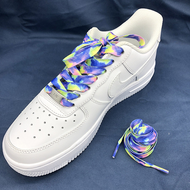 鞋带空军一号扎染af1星空彩色diy个性适配小白鞋鞋带