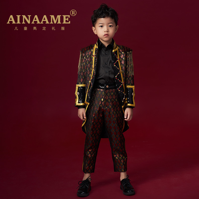 高端男童走秀服装潮童英伦演出服骑士王子儿童儿童礼服