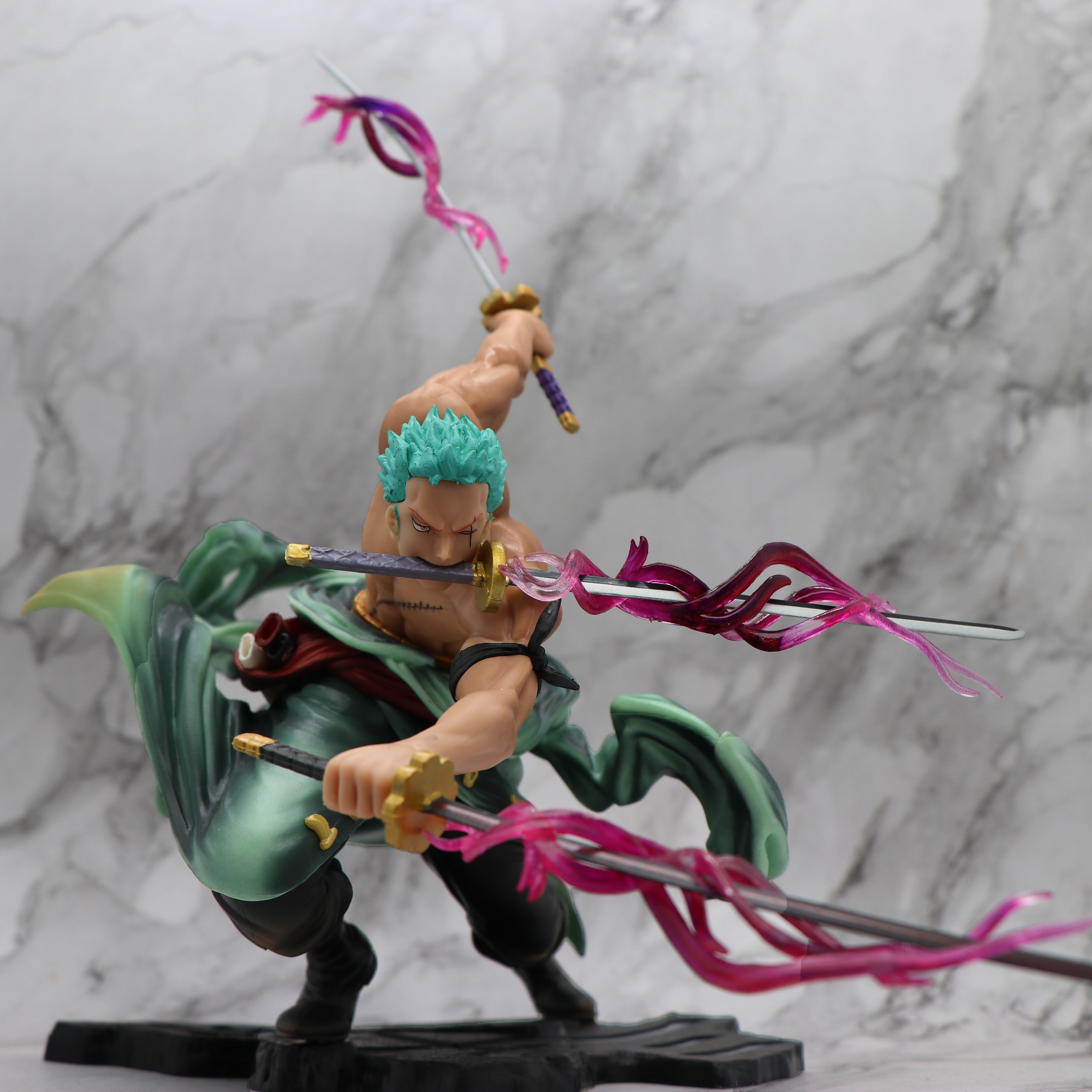 手办海贼王三千世界索隆三刀特效战斗模型大号手办