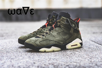 air jordan 6 x travis scott aj6 ts联名军绿夜光鬼脸cn1084-200