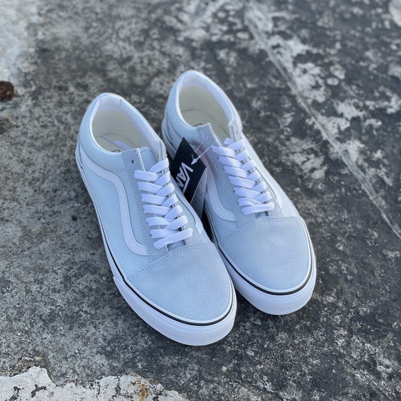 白菜vansoldskool天蓝色翻毛帆布低帮男女休闲运动休闲鞋