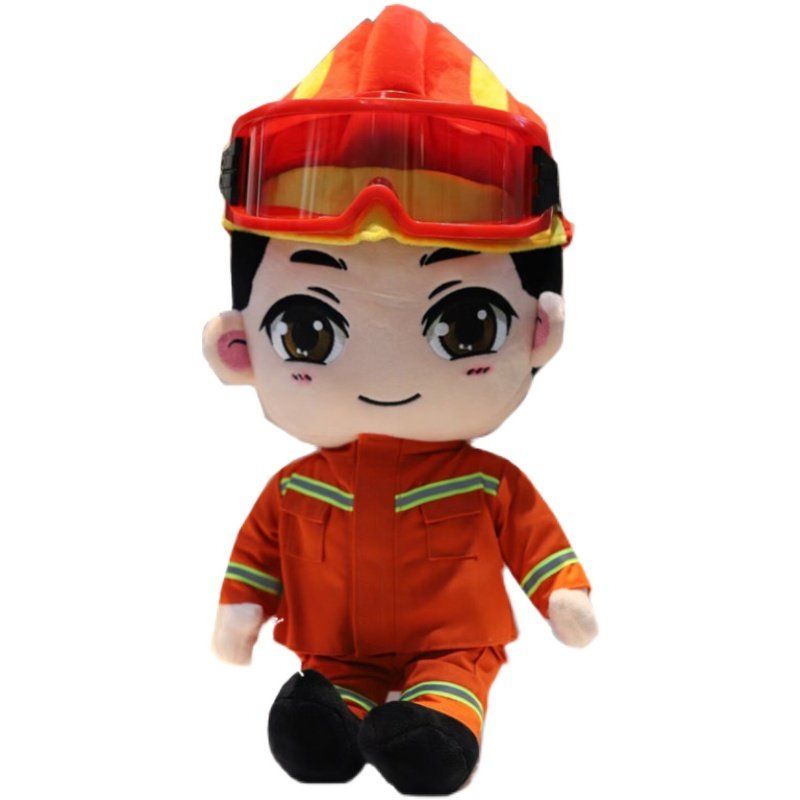 消防毛绒玩偶送兵哥哥礼物女友救援公仔兵小毛绒布艺类玩具