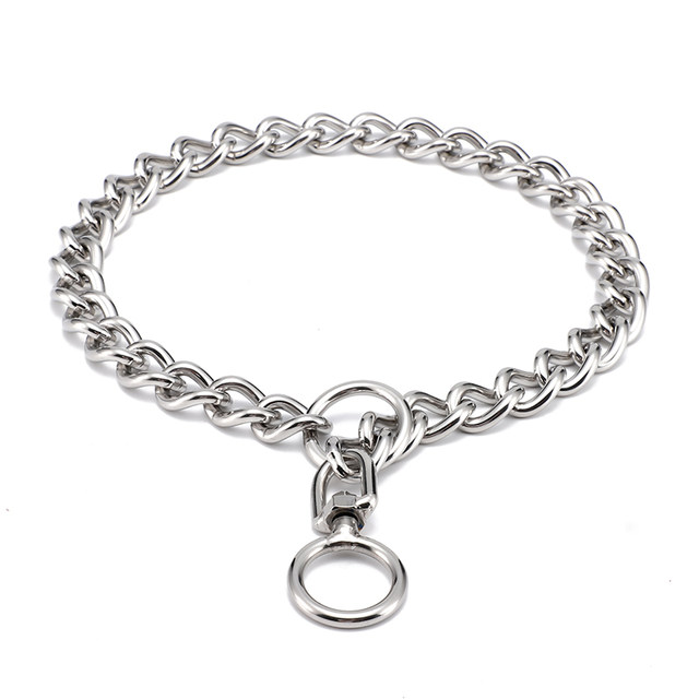 Dog collar stainless steel Demai Metal Rotter dog chain gold hair large dog training dog control chain neck set P chain Dog collar stainless steel Demai Metal Rotter dog chain gold hair large dog training dog control chain neck set P chain