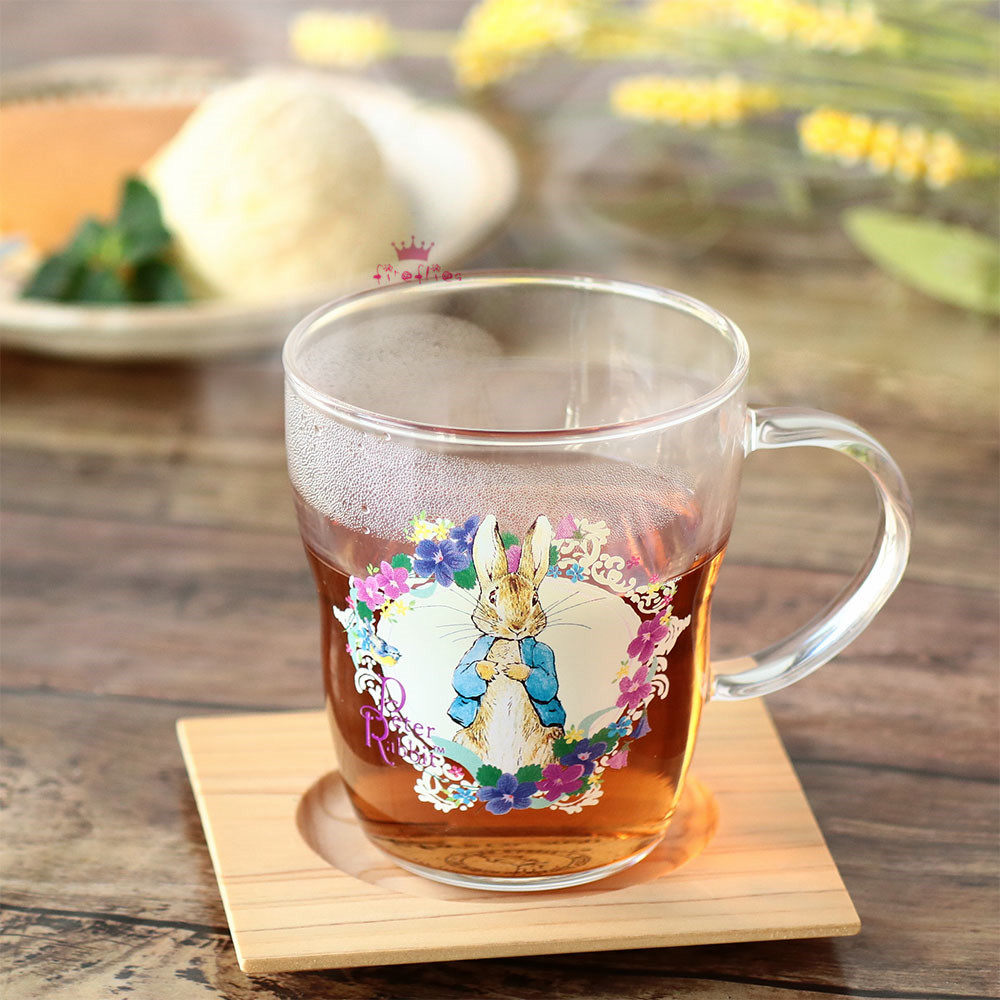 日本代购peterrabbit彼得兔比得兔可爱玻璃杯水杯茶壶动漫水杯