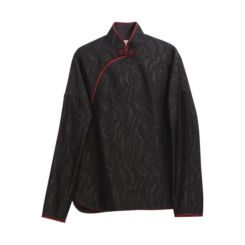 生姜原创女装民国国风旗袍短外套茶服斜襟立领上衣