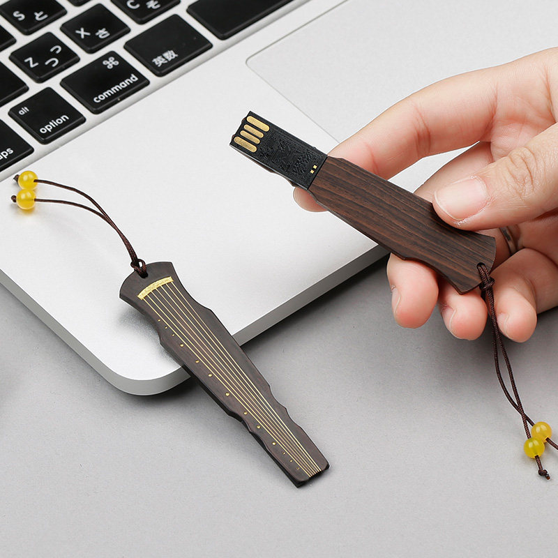 中国风古风红木u盘32g高速移动u盘定制刻字创意礼品优盘车载u盘