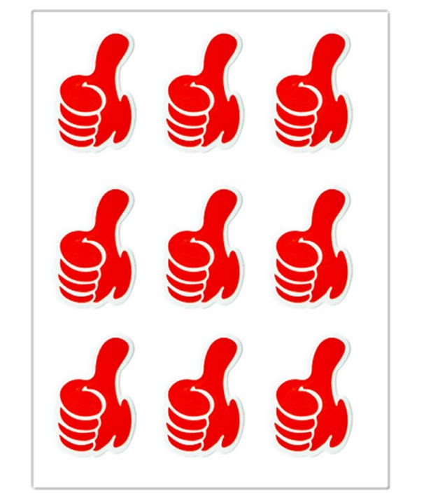 大拇指贴纸 活动加油点赞diy道具材料 剪刀手我爱你手势 装饰标签