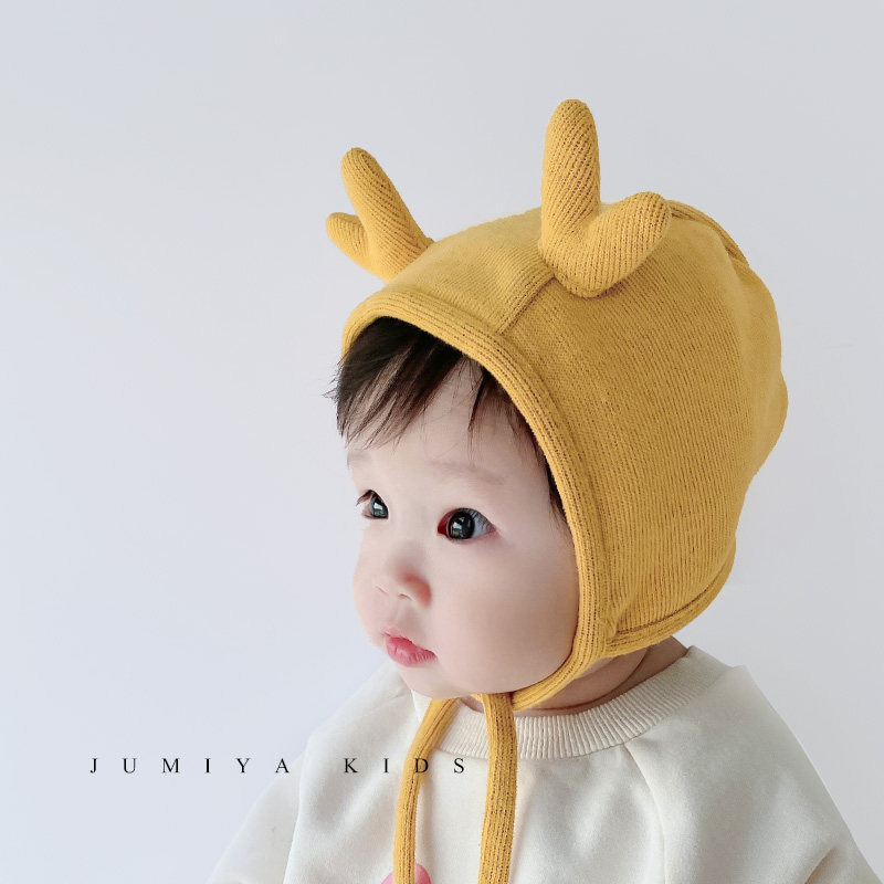 ins婴儿帽子03个月韩国春秋薄款网红可爱超萌帽子