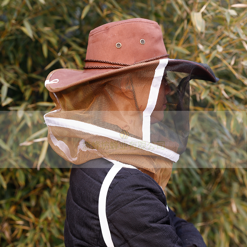 防蜂帽西部牛仔蜂帽养蜜蜂出口尼龙蜜蜂防护帽子