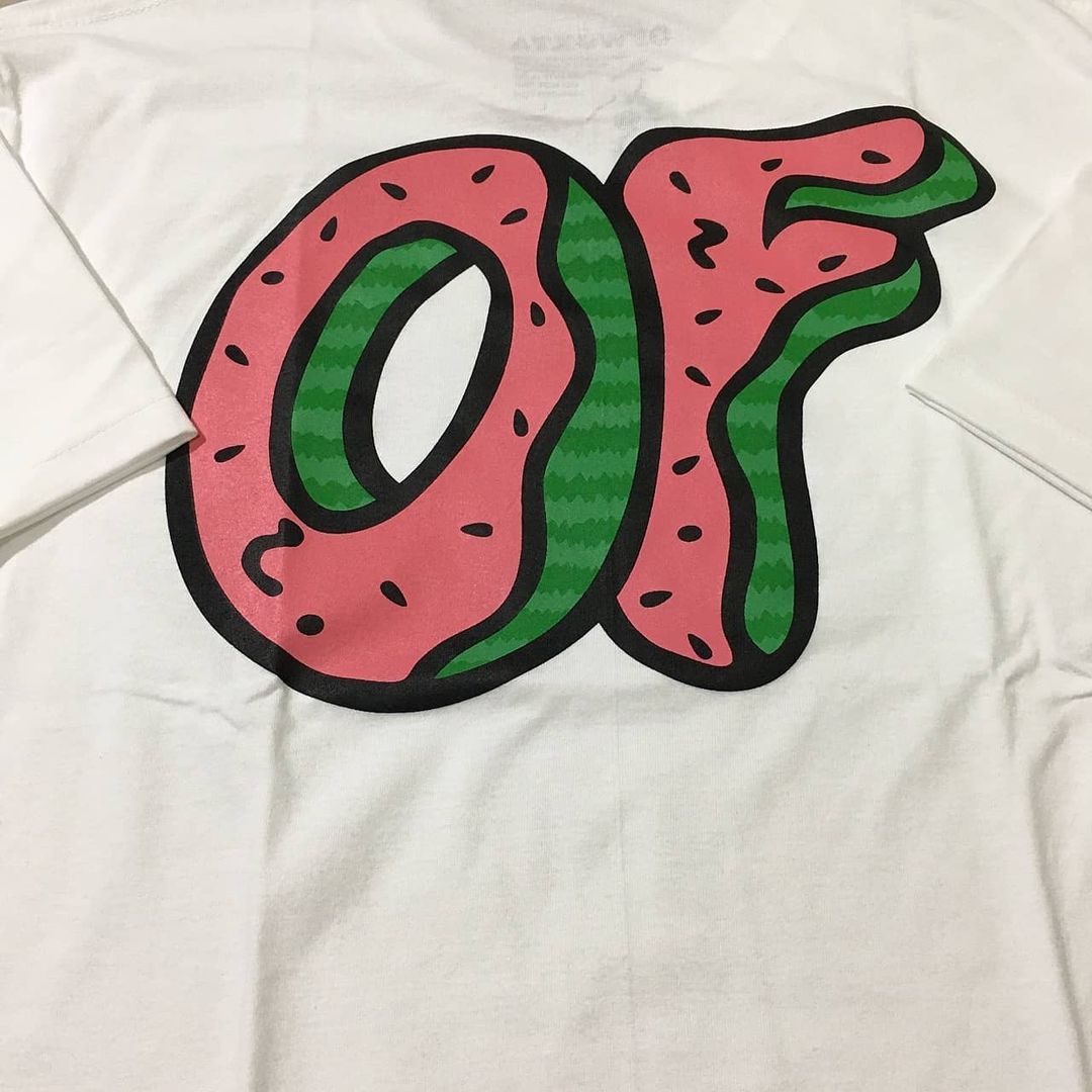 美式复古OF甜甜圈短袖t恤宽松纯棉情侣装宽松ins上衣圆领tee半袖