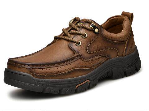 德国骆驼动感男鞋2019秋季男士户外休闲鞋真皮工装登山鞋子男皮鞋