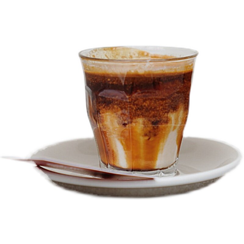 ins短笛白短笛明澳透明dirty拿铁法国拉花意式咖啡杯