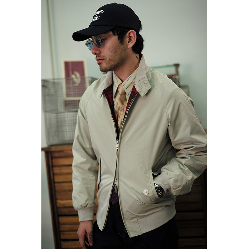 古着康正Labour union 哈林顿复古经典夹克外套KZ-1灰白色 LU223