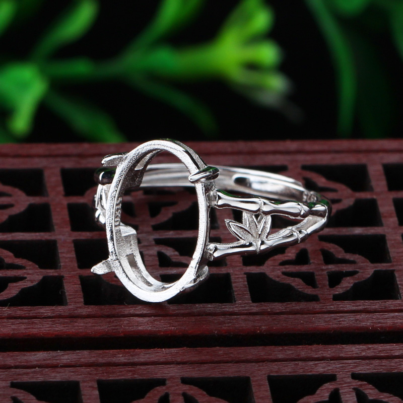 镶嵌戒托纯银戒指翡翠空托戒指