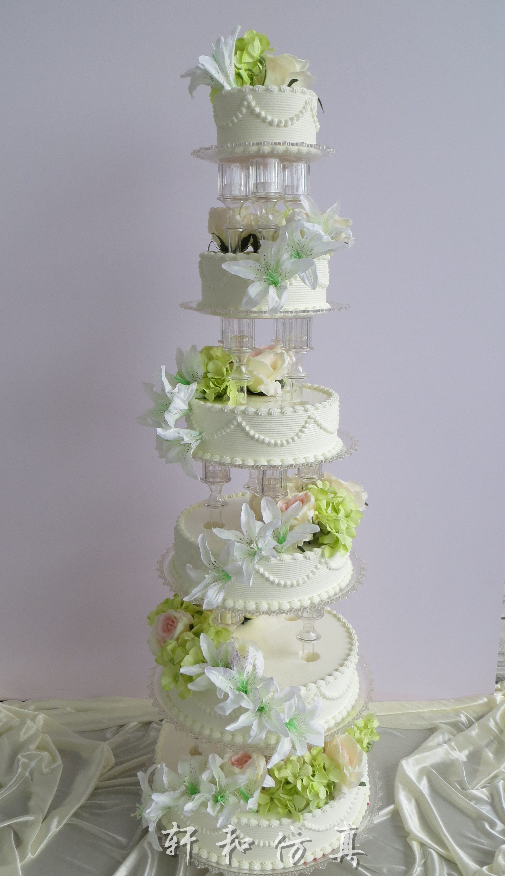 蛋糕多层花架子模型婚庆开业创新鲜花8层橱窗仿真水果