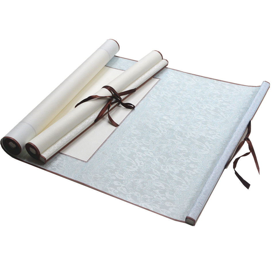 卷轴宣纸书法空白字画装裱挂轴横批横挂全绫宣纸