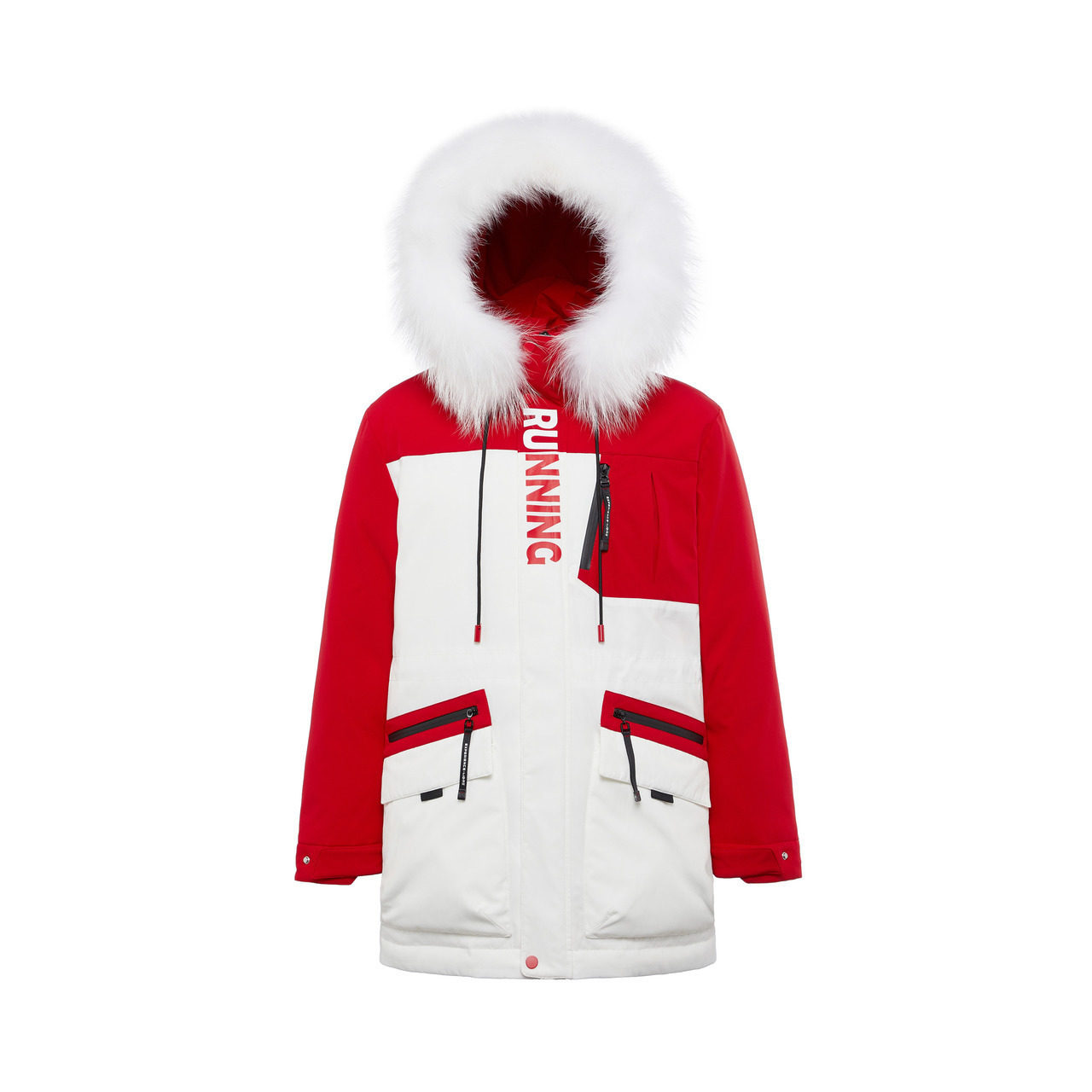 奔跑吧衍生品牌波司登制造羽绒服男连帽毛领撞色外套b80142533ds