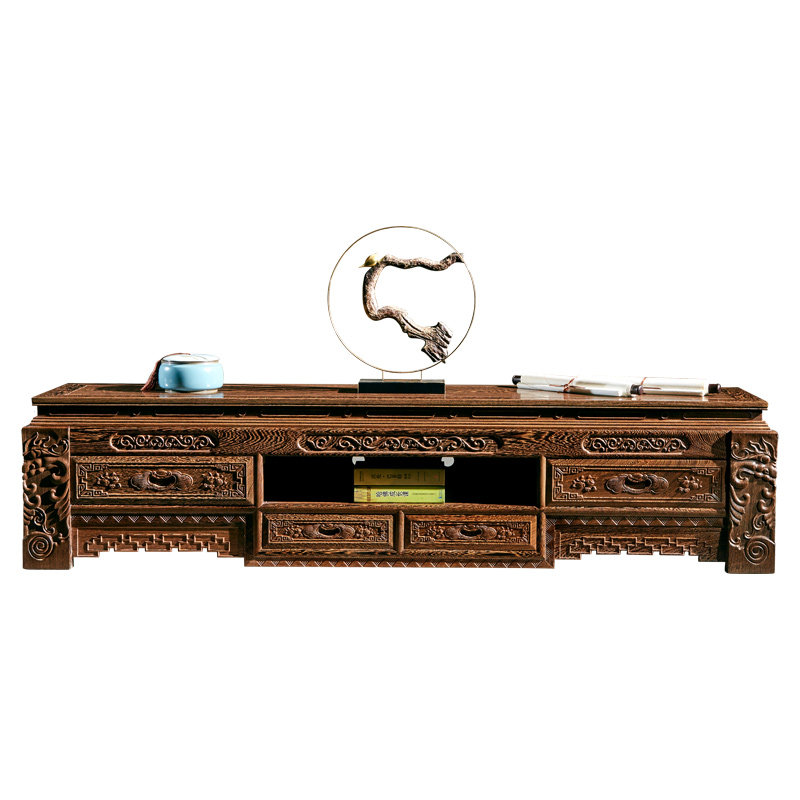 王木匠户型仿古明清中式红木实木地柜中小鸡翅木电视柜