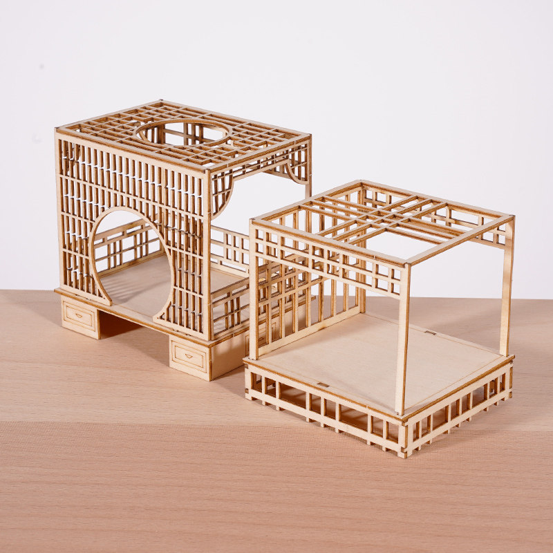 diy手工沙盘建筑室内户型设计制作材料木质拼装模型制作工具