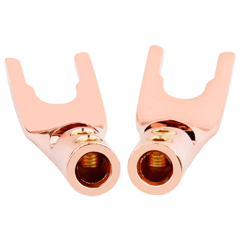 新品纯铜镀铑白金发烧音响喇叭插头音箱接头香蕉插头