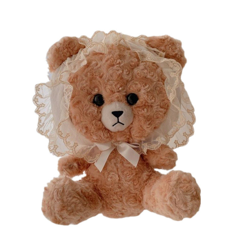 洛丽塔熊包背包公仔毛绒可爱斜挎包lolita小熊玩偶双肩背包