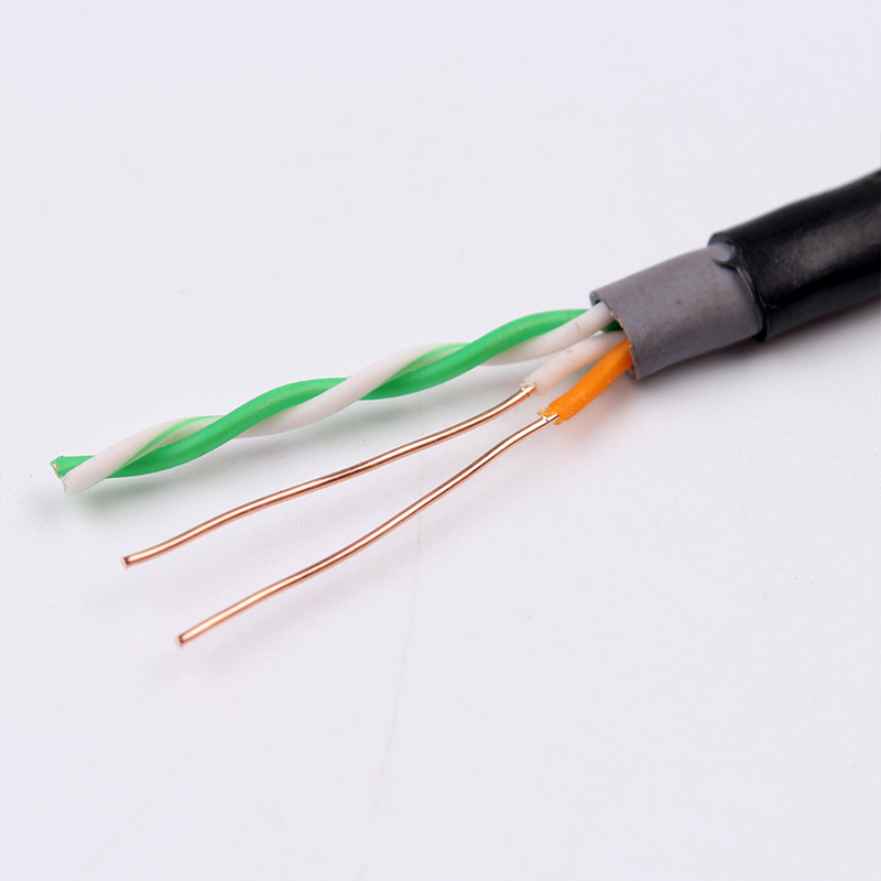 4芯网线纯铜室外四芯电话线小区宽带网络线监控双绞线300m500米盘