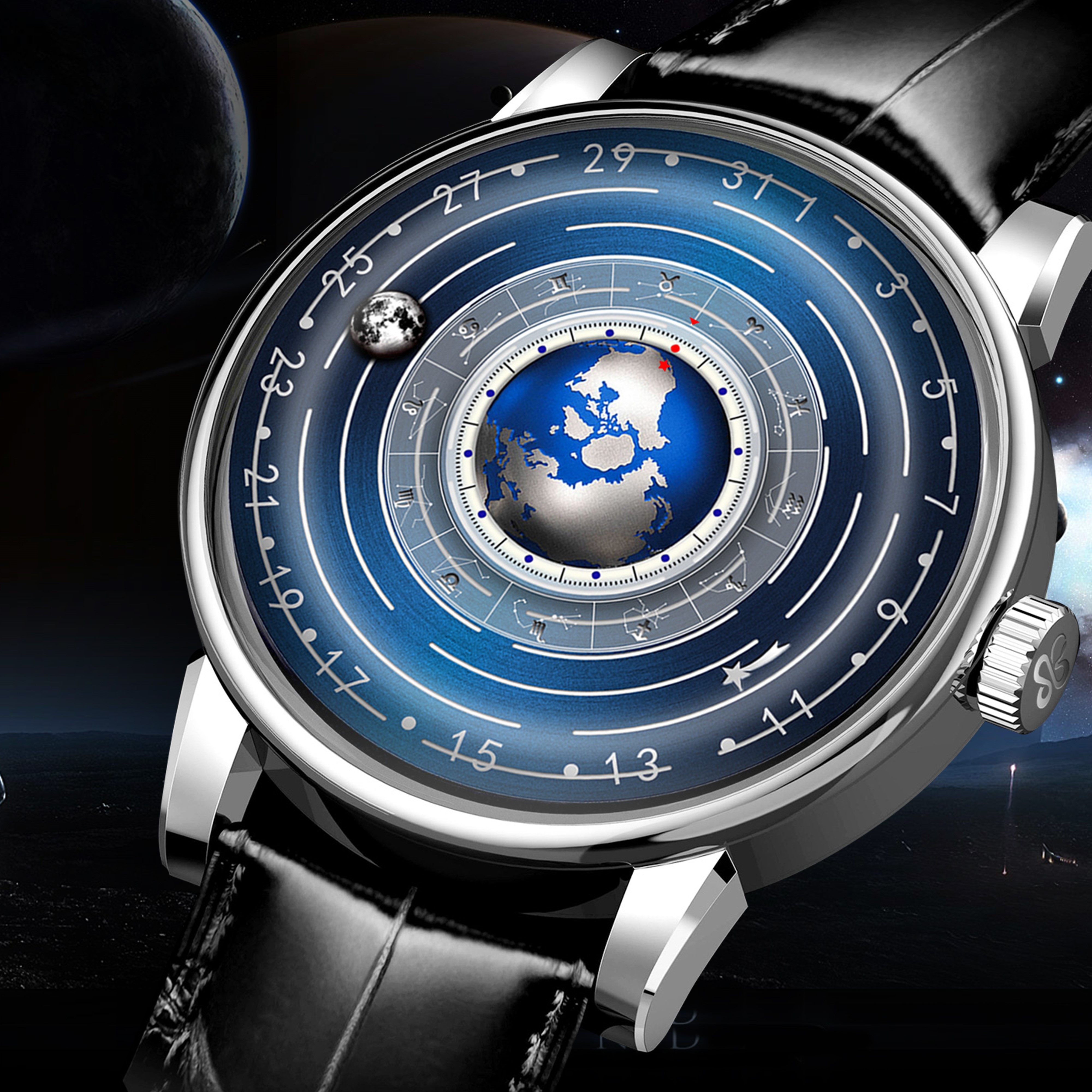 aidophedo机械手表瑞士机芯sw200皮带男士国产腕表