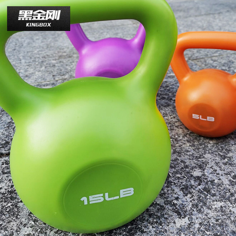 哑铃健身壶铃女性男士家用竞技浸塑壶铃球提壶壶铃