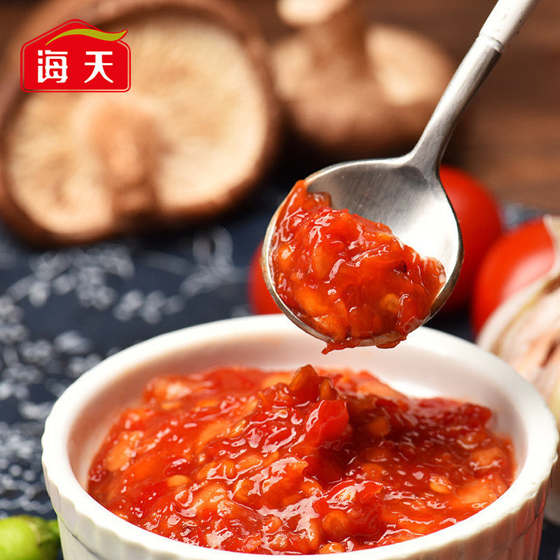 辣酱海天蒜蓉辣椒酱230g5瓶锦上鲜蒜剁椒下饭酱类调料
