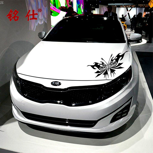 汽车贴纸蝴蝶引擎盖贴机车贴灯眉车头车门划痕汽车装饰贴