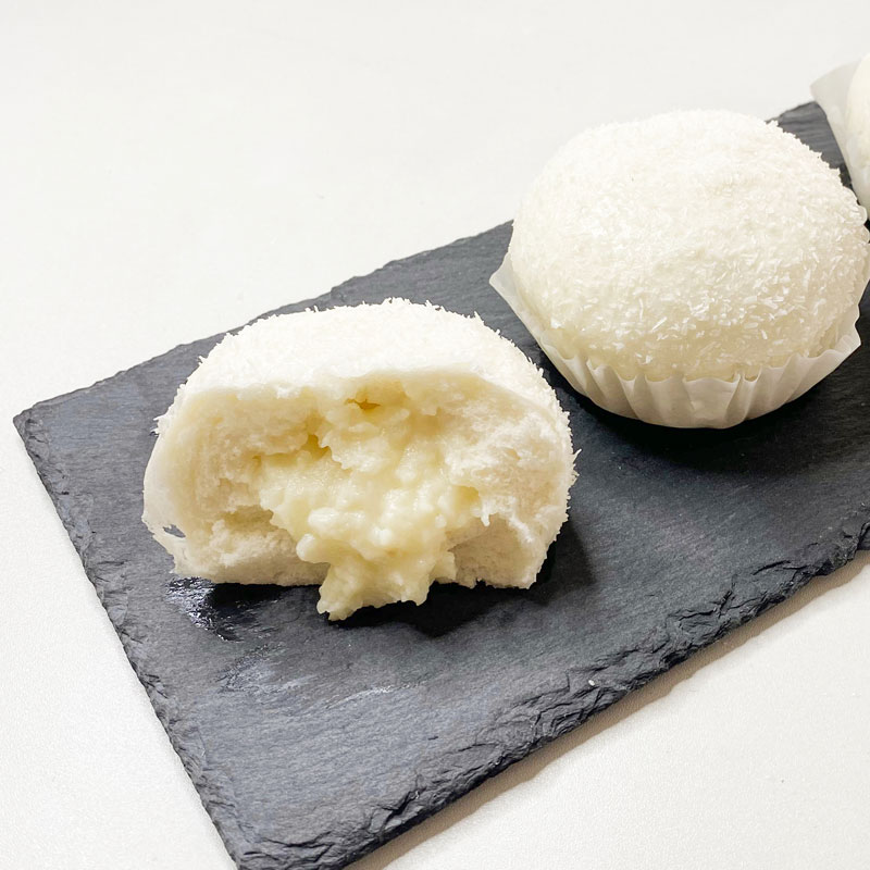 椰子包广东茶楼早茶点心半成品速冻包子飘雪椰蓉包早餐早点包点