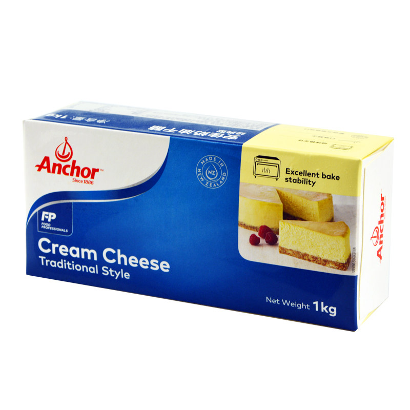 奶油奶酪安佳芝士1kgcreamcheese进口乳酪奶盖芝士新