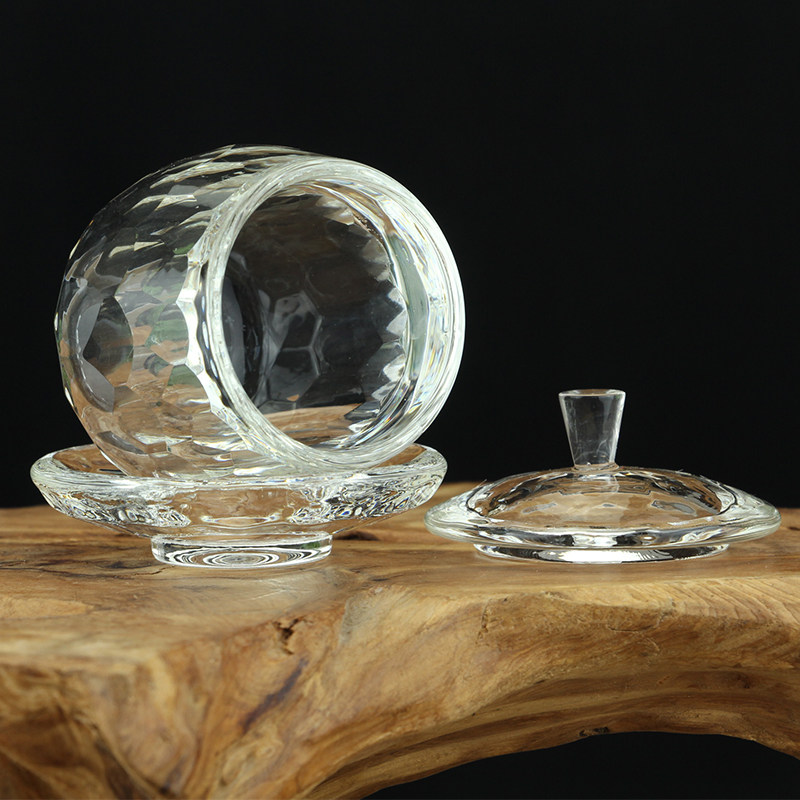 佛教用品人造水晶玻璃水杯透明供佛圣水杯佛堂摆件净水杯寺庙贡杯_摆