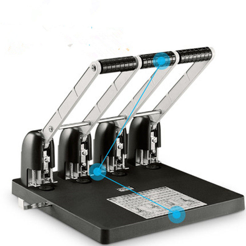 文件打孔器两孔省力穿孔器打洞机圆形纸张四孔三孔打孔机